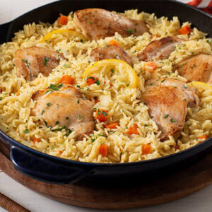 Honey Garlic Chicken & Rice Pilaf