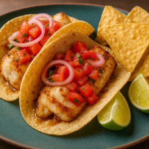 Fish Tacos with Corn Chips