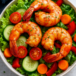 Garden Salad with Shrimp