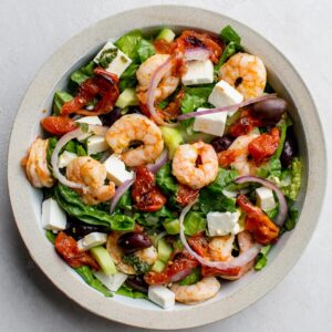 Greek Salad & Shrimp