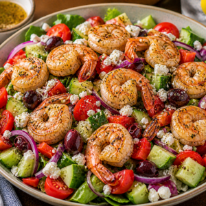 Greek Salad & Shrimp