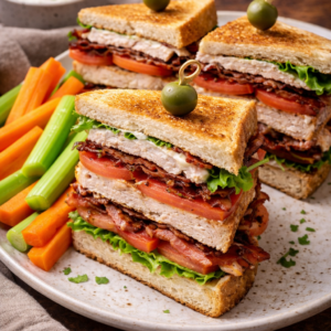 Turkey Club with Carrot & Celery