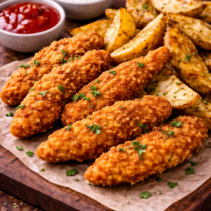 Chicken Tenders with Potato Wedges