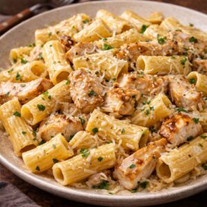 Rigatoni Butter Cheese and Chicken