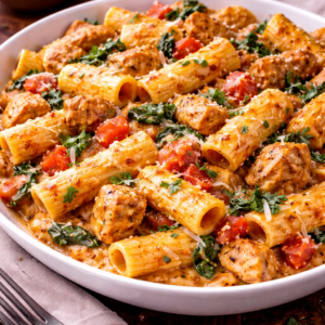 Rigatoni Chicken and Cheese Pasta