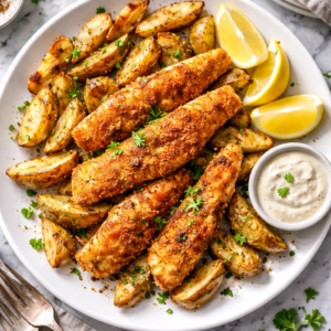 Grouper Fingers and Herb Roasted Potatoes