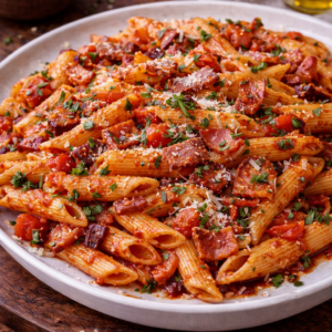 Penne Amatriciana with Bacon
