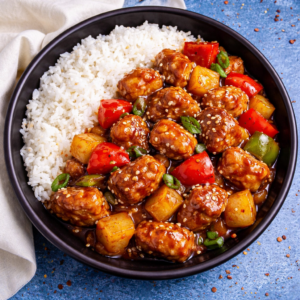 Sweet and Sour Pork with White Rice