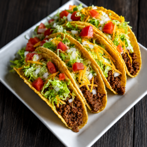 Beef Tacos served with Lettuce