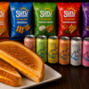 Cheese Sandwich with a Sun Chip and a LaCroix