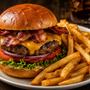 Bacon Cheeseburger with Fries